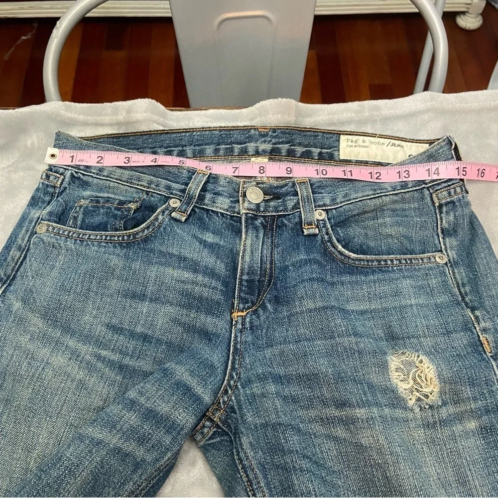 rag & bone/JEAN Boyfriend Buckley Ripped-Knee Jeans 28848 - Picture 10 of 13
